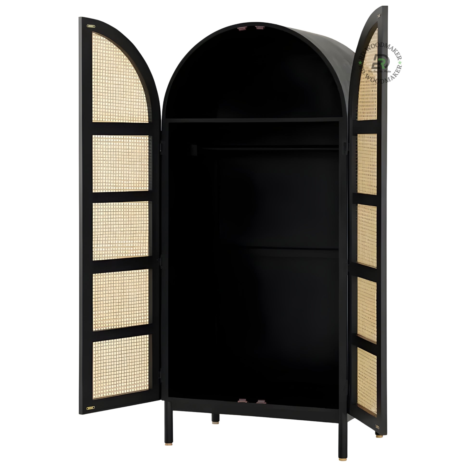 TRADITIONAL 2-DOOR SOLID WOOD WARDROBE WITH 2 DRAWERS