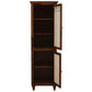 TALL SLIM CANE PANEL 2-DOOR SOLID WOOD WARDROBE