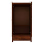 MODERN DARK LOUVERED 2-DOOR WARDROBE WITH DRAWERS