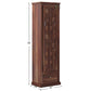 TALL SLIM WOVEN WOOD BLOCK 1-DOOR WARDROBE
