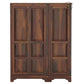 LARGE TRADITIONAL 3-DOOR SOLID WOOD PANELED WARDROBE WITH 3 DRAWERS
