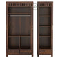 SOLID SHEESHAM WOOD 3-DOOR TRIPLE WARDROBE WITH DRAWERS