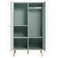 MODERN LIGHT BLUE 2-DOOR WARDROBE WITH RATTAN CANE PANELS