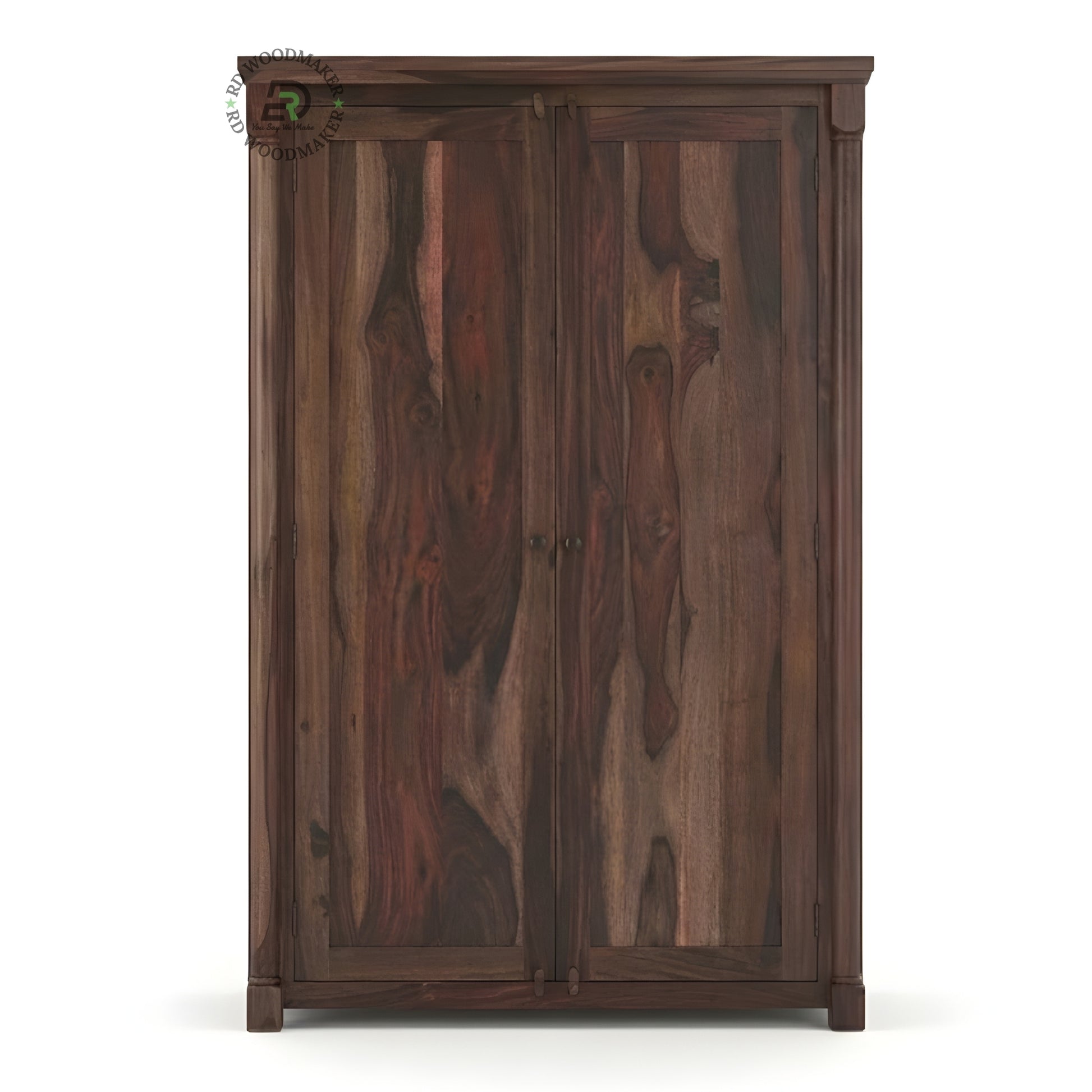 PREMIUM SOLID SHEESHAM WOOD 2-DOOR WARDROBE 