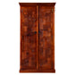 HANDCRAFTED SOLID WOOD CARVED DOUBLE DOOR WARDROBE WITH FLORAL DESIGN