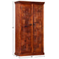 HANDCRAFTED SOLID WOOD CARVED DOUBLE DOOR WARDROBE WITH FLORAL DESIGN