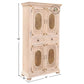 VINTAGE WHITE HANDCARVED WOODEN DOUBLE DOOR WARDROBE WITH DRAWERS