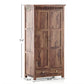 TRADITIONAL SOLID WOOD 2-DOOR ARMOIRE WITH 2 DRAWERS