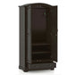 ELEGANT ARCHED TOP DARK WOOD 2-DOOR WARDROBE WITH DRAWER