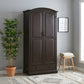 ELEGANT ARCHED TOP DARK WOOD 2-DOOR WARDROBE WITH DRAWER