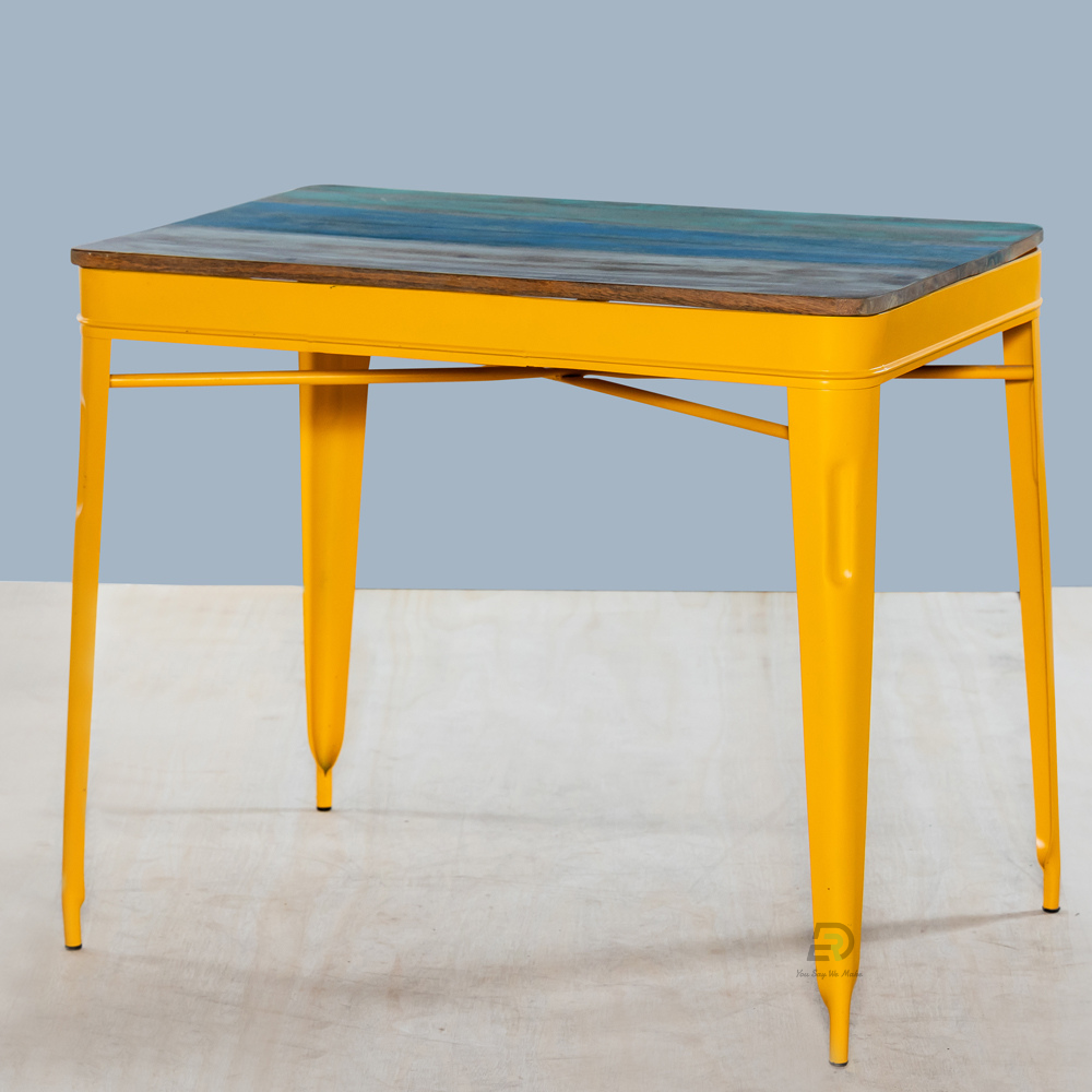 Curling Iron Yellow Outdoor Table